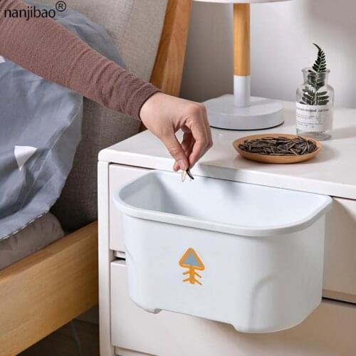 Nanjibao Wall-Mounted Trash Can Kitchen Cabinet Door-Mounted Trash Can Classification Household Garbage Container Household Tool