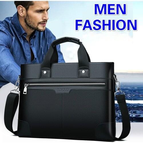 New Design Laptop Bags for Men Luxury Soft Leather Business Tote Retro Briefcase Shoulder Messenger Bag Laptop Bags 14 Inch