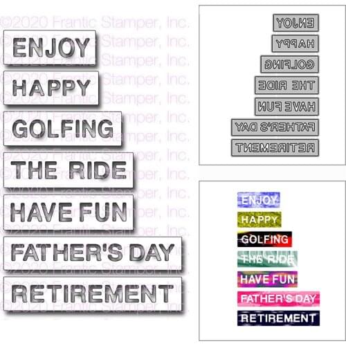 New Reverse-Cut Dads Words Enjoy Life Craft Embossing Mold 2021 Metal Cutting Dies for DIY Decor Scrapbooking Album Card Making