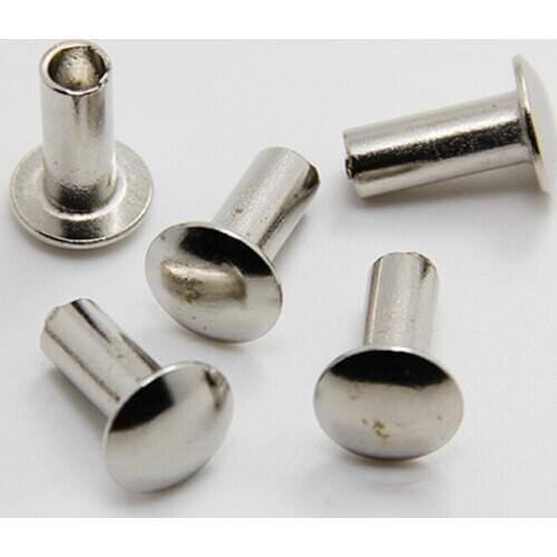 10pcs M5 stainless steel 304 Semi-tubular round head rivet Semi-hollow footwear apparel rivets 35~45mm length