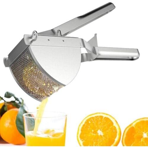 Manual potato press stainless steel press potato masher fruit lemon juicer Easy to Clean brand new and high quality