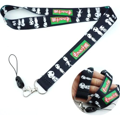 Mononoke Hime Kodama Neck Strap Princess Mononoke Lanyard Mobile Phone Strap ID Badge Holder Rope Key Chain cosplay Accessories