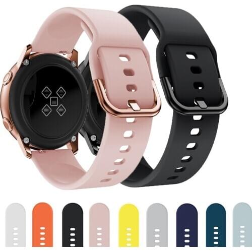 20mm watch strap For Samsung Galaxy watch 46mm 42mm Active2 Active1 Gear S3 frontier Sports silicone nato strap