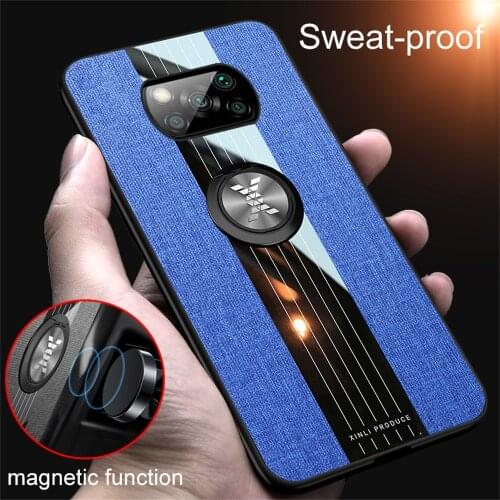 Luxury Shockproof Case for POCO M2 M3 C3 F2 Pro X3 NFC Back Cover 360 Protective Metal Ring Holder Armor M C X 2 3 F2Pro Housing