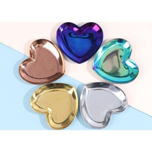Heart-shaped Jewelry Box Display Tray Necklace Ring Showcase Storage Case