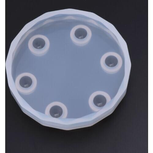 Silicone Mold DIY Jewelry Making Tools Epoxy Resin Desk Decoration Platform Round Handmade Crafts Ornaments Dried Flower Resin