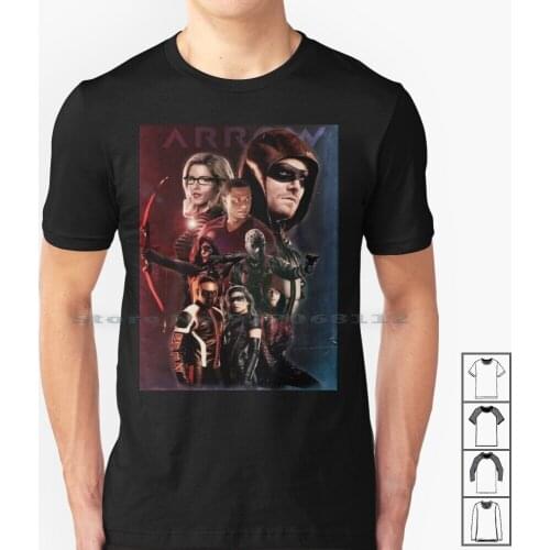 Arrow Season 6 T Shirt 100% Cotton Arrowverse Dctv Green Arrow Felicity Smoak Thea Queen Speedy Wild Dog Rene Ramirez Curtis