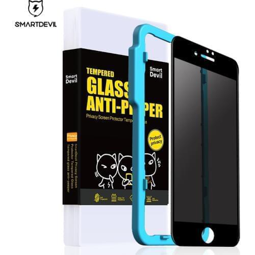 SmartDrvil Tempered Glass For iPhone X Privacy Anti Peeping Screen Protector 3D Anti-Glare Film For iPhone 6 7 8 Toughened Glass