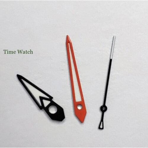 New Arrival Orange/Black Watch Hands Spare Parts Fit For NH35 NH36 7s35 4r35 7009 Automatic Movement Green Lume Replacements