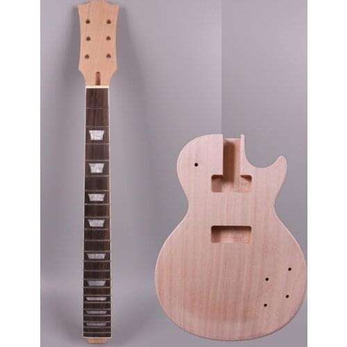 1set Guitar Kit Mahogany Guitar Neck Body For Lp Electric Guitar Replacement Set in