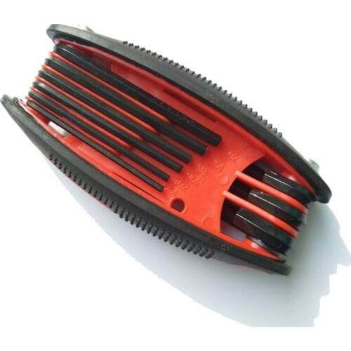 1pcs 9 in 1 Folding Allen Hex Key Ring Wrench Set Stainless Steel Fold-up Hex Allen Key Tool Hunting Accessories