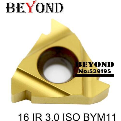 16 IR 3.0 ISO BYM11,Indexable Tungsten Carbide Threading Lathe Inserts for Threaded Lathe Holder,thread turning tool holders