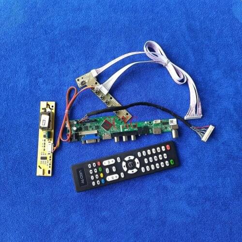 2CCFL DIY kit 30-Pin LVDS Signal Analog USB VGA AV HDMI-compatible LCD matrix drive card Fit HT185WX1/LM185WH1/LM190WH1 1366*768