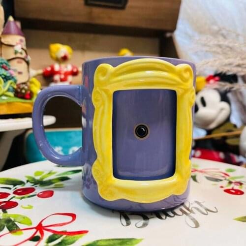 2 In 1 Friends Tv Show Mugs Photo Frame Monica Door Creative Thermo Coffee Tea Water Ceramic Cups Best Gifts For Friends