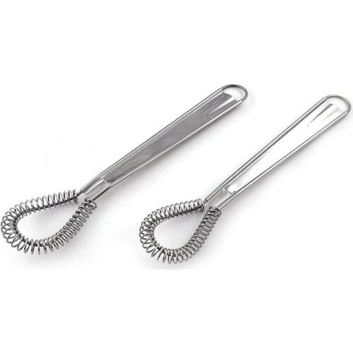 2021 New Kitchen Whisk Hand Egg Beater Stainless Steel Cream Coffee Mixing Tool Cooking Tools Coffee Mixer Spring Sauce Blender