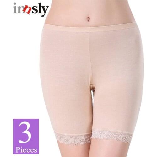 3 Pieces/Pack Safety Short Pants Large Size Boyshort Safety Panties Big Size Shorts Under Skirt Women Safety Pant