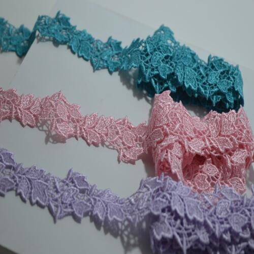 3cm width 2yds/lot green~pink~purple Venise Trim with Design for Wedding Bridal and Garment Decoration 18030801