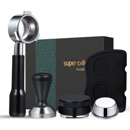 54Mm Bottomless Portafilter Basket Filter For Breville 8 Series Wood Handle Stainless Steel Coffee Espresso Machine