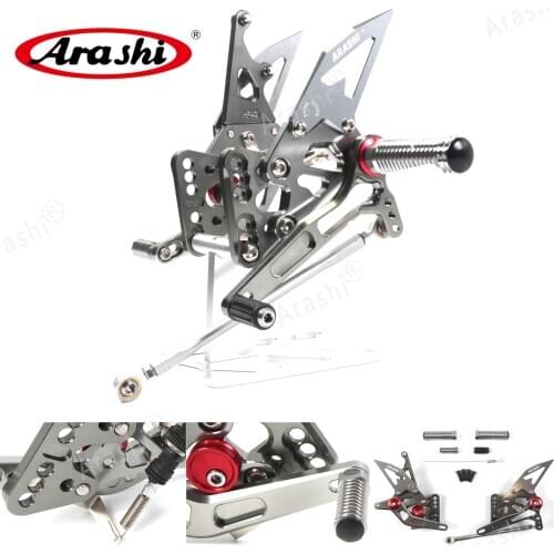 ARASHI CNC Adjustable Footrests Rearset Foot Pegs For SUZUKI GSX R GSX-R GSXR 1000 GSX1000R 2005 2006 Motorcycle Accessories