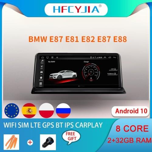 IPS Touch Screen Carplay WIFI Car Multimedia Player For BMW E87 E81 E82 E88 2005-2012 SWC BT GPS Navi Radio Android 10.0 System