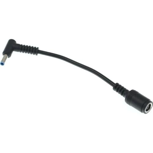 B2RC 90 degrees 7.4x5.0mm Female To 4.5x3.0mm Male Tip Power Adapter Converter Cable for hp Dell laptop
