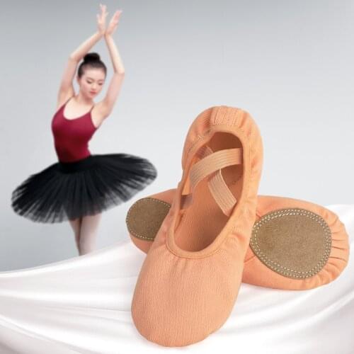 Ballet Dance Shoes for Women Girls Split Soft Sole Stretch Canvas Ballet Slippers Elastic Fabric Professional Ballet Shoes