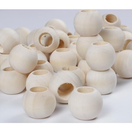 10-40mm DIY Natural Wood Round Beads Lead-Free Balls Loose Wooden Beads For Handmade Jewelry Making DIY Bracelet Accessories