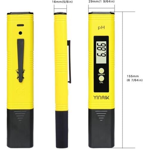 YenvQee Digital LCD PH Meter Pen of Tester Accuracy 0.1 Aquarium Aquarium Pool Water Wine Urine Automatic Calibration
