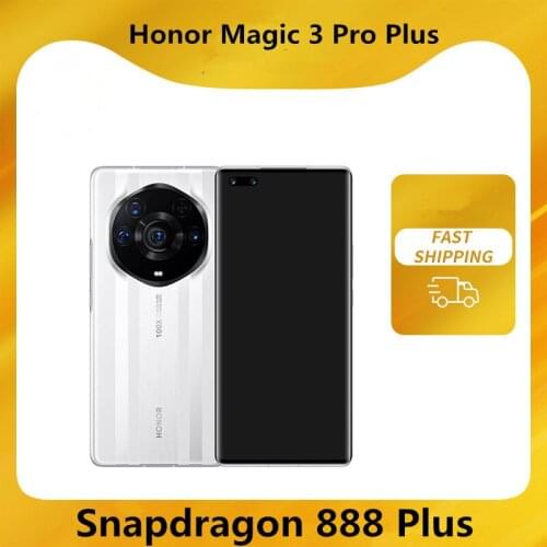 DHL Fast Delivery Honor Magic 3 Pro Plus Cell Phone 64.0MP+64.0MP+64.0MP 66W Charger IP68 6.76 Inch 120HZ Snapdragon 888 Plus