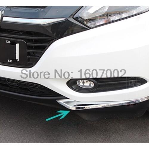 FOR 2014 2015 2016 HONDA HR-V VEZEL ABS CHROME FRONT CORNER BUMPER GUARD TRIM COVER MOLDING PROTECTOR GARNISH