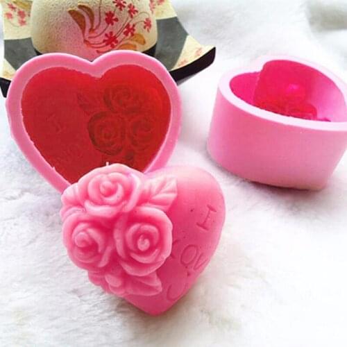 1 PC 3D Round Flowers Shape Silicone Soap Mold Form for candles DIY Handmade Molds for Soap Making Candle Making Bath Bomb Mold