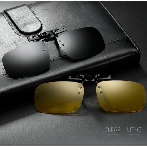 Classic Car Driver Goggles Anti-UVA UVB Polarized Sun Glasses Driving Night Vision Lens Clip on Sunglasses Interior Accessories