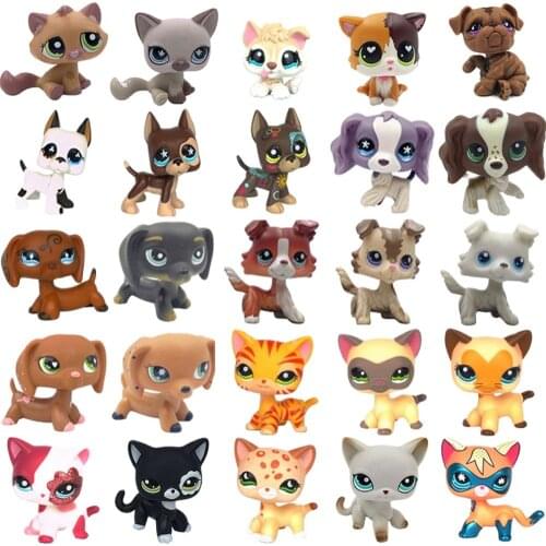 LPS CAT rare cat pet shop cute toys stands short hair kitty dog dachshund collie spaniel great dane collection figure
