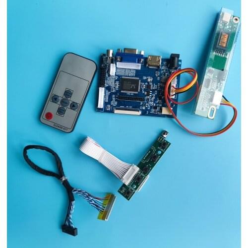 Kit Work for LTN121XF-L01 1024x768 remote AV SCREEN 20pin HDMI VGA 2AV DIY LVDS LCD monitor driver panel Controller Board