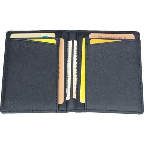 Diving License Wallet Card Holder Women Men Mini Genuine Leather Magic Bifold Cowhide Wallet Purse 2019 New Fashion Thin Purse