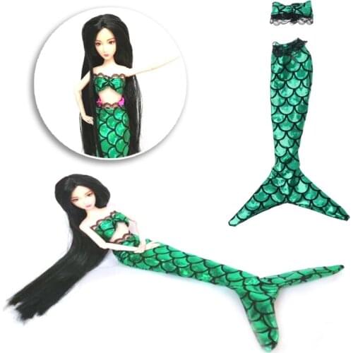 1 Set Dolls Tail Dress Party Dress Clothes For Babie Doll Kids Toy Accessory
