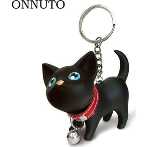Fashion Cat Car Keychain For Women Men Cute Key Ring Holder Trinket Couple Key Chains Charms Pendant Gift