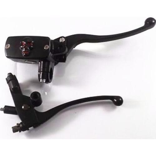 Motorcycle Custom Handlebar Brake Clutch Master Cylinder Levers 7/8" 22mm Skull For Harley Honda Kawasaki Suzuki Cruiser Bobber