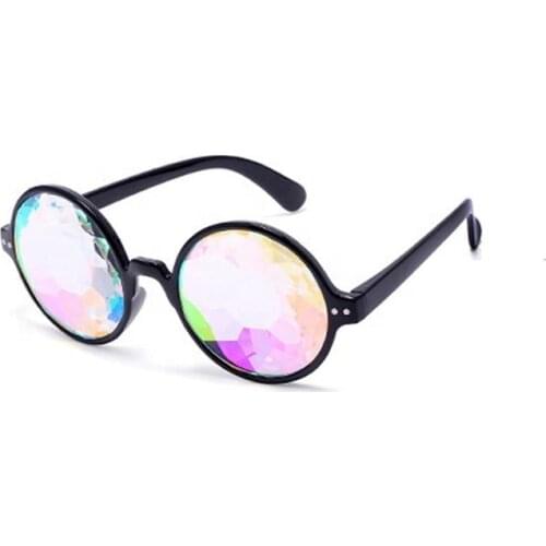 Cheap Promotional Round Sun Glasses Rave Men Women Festival Party Sunglasses Kaleidoscope Glasses