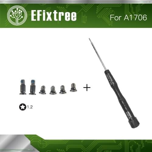100% New and Original Lower Bottom Case Screws + screw driver Set For MacBook Pro A1706 Screw Set Space Gray 2016 2017 EMC 3163