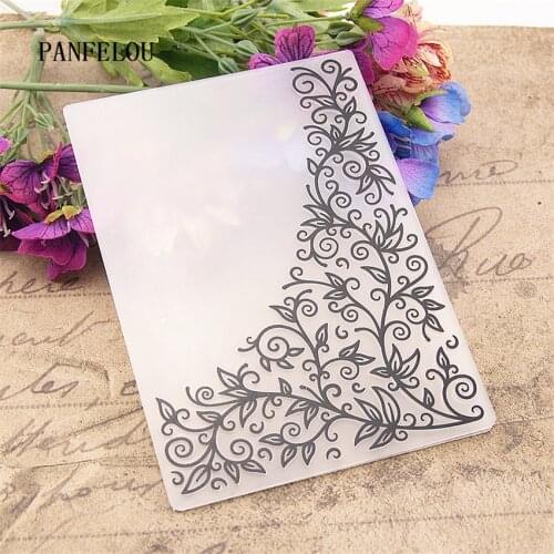NEW Easter The waterfall vines Embossing folders Plastic For Scrapbooking DIY Template Fondant Cake Photo Album Card Making