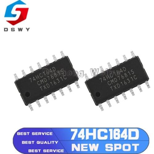 10PCS 74HC164D SOP-14 SN74HC164DR 74HC164 SOP14 SOP SMD New and Original IC Chipset
