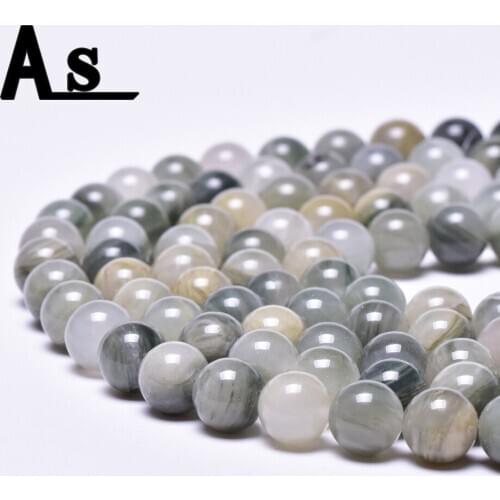 Asingeloo Wholesale Jewelry Lots Grass Green Stone Beads Charms for Jewelry Making Semi-precious Stone Necklace Accessories