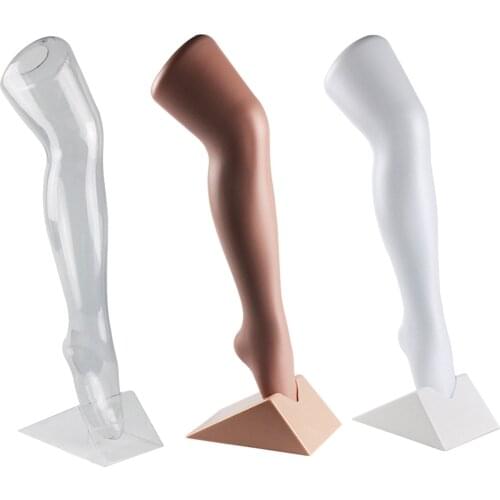 57cm Mannequin Leg Mold Stand Girl Thigh-High Leg Mannequin Foot Display Rack For Shop Stockings Trousers Show Props