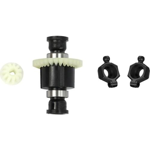 RC Car Differential Assembly with 2Pcs Rear Wheel Seat Hub Carrier