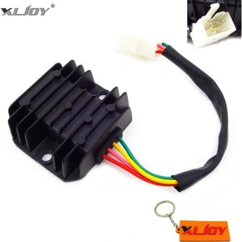 XLJOY 4 Wire Male Plug Voltage Regulator Rectifier For GY6 Moped Scooter Honda Motorcycle ATV Quad Dirt Bike