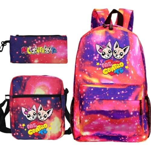 Me Contro Te Backpack Pencil Case School Bags for Teenagers Boys and Girls Shoulder Backpack 3 Pcs / Set Kids Travel Backpack