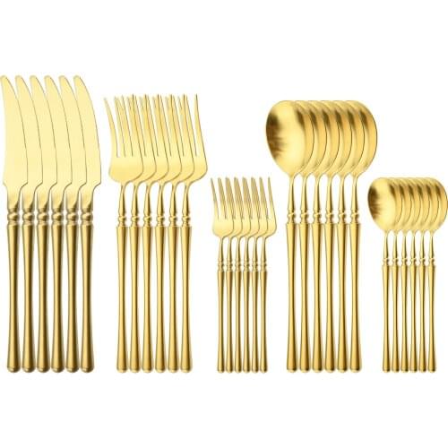 Vintage Knife Cake Fork Teaspoon Dinnerware Set Western Matte Tableware 304 Stainless Steel Cutlery Set Patry Kitchen Silverware