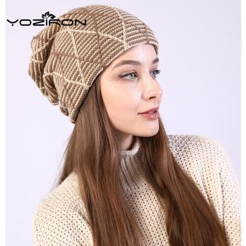 Cotton Knitted Winter Hats For Women Men Beanies Unisex Adult Warm Cashmere Slouchy Caps Beige Skullcap Winter Hat Women Warm