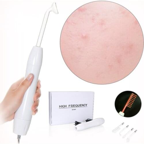 High Frequency Facial Electrode Glass Yellow Tube Acne Wand Skin Care Spot Acne Remover High Frequency Facial Spa 110v~240v
